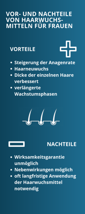 Vor- und Nachteil der Haarwuchsmittel für Frauen